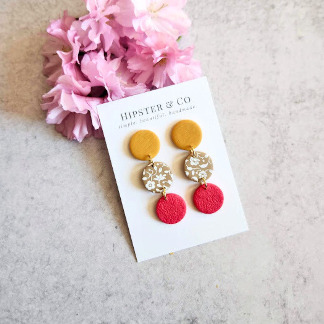 Handmade Geometric Dangle Earring - The Pierre