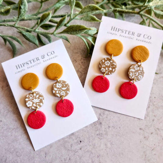 Handmade Geometric Dangle Earring - The Pierre