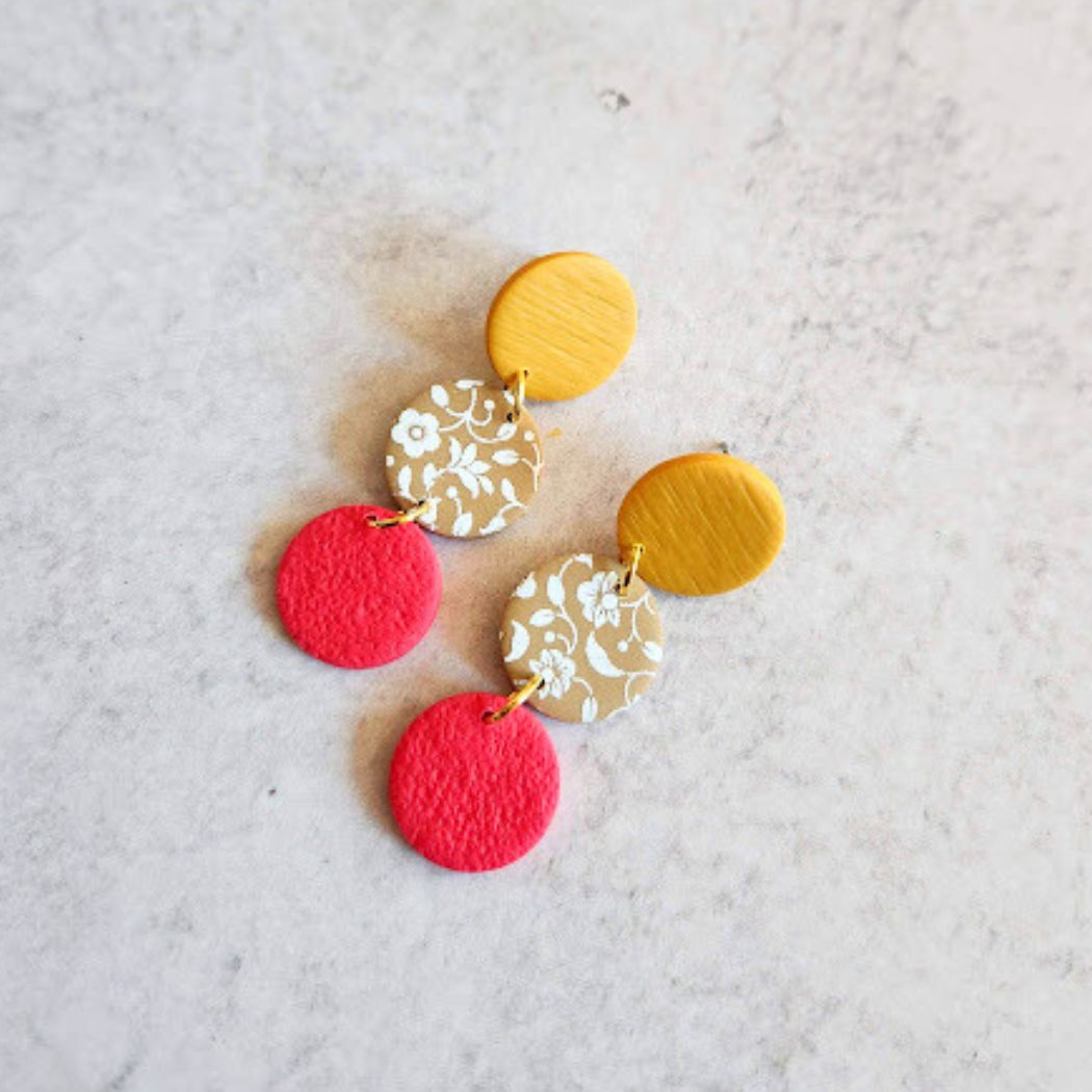 Handmade Geometric Dangle Earring - The Pierre