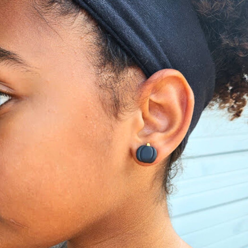 Raspberry Pumpkin Polymer Clay Stud Earrings