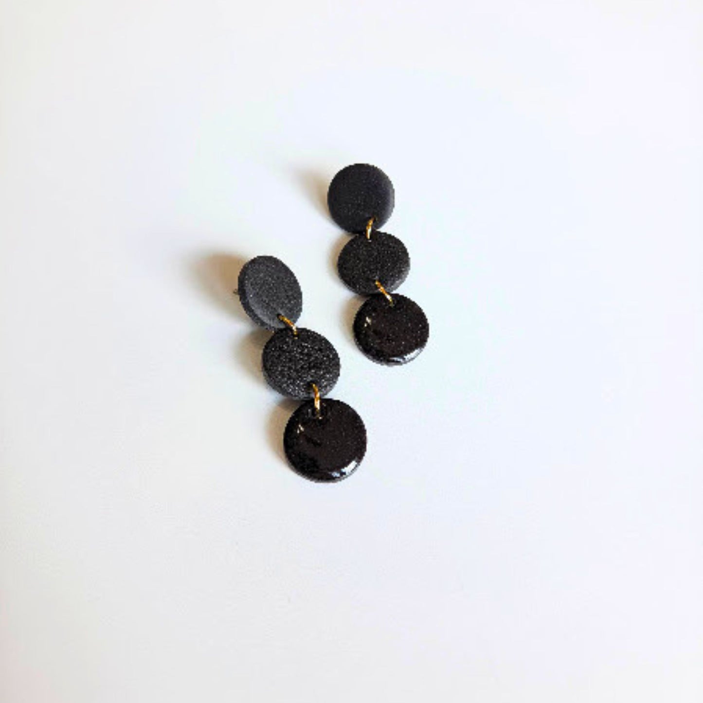 Black Geometric Dangle Earring - The Pierre