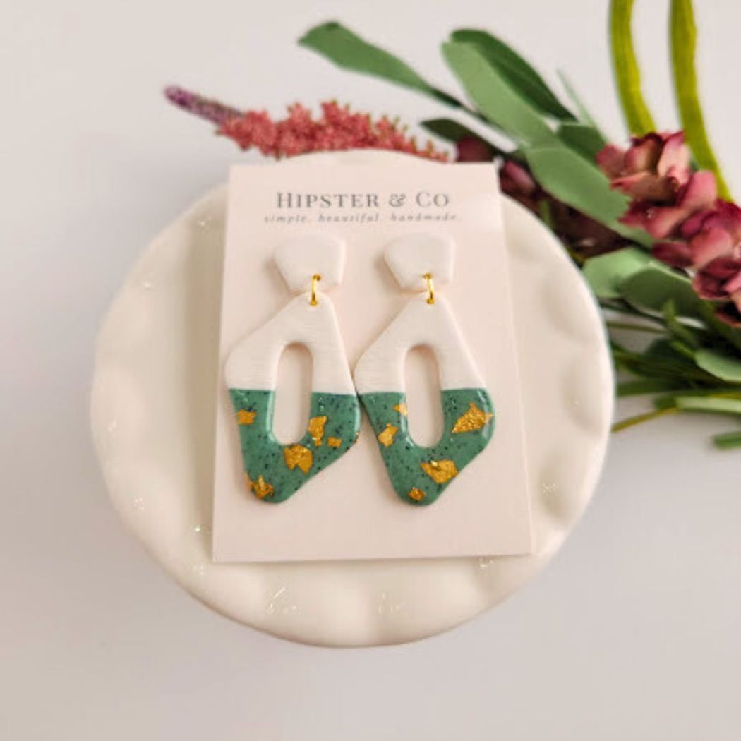 Abstract Shaped Polymer Clay Earring - The Alissander