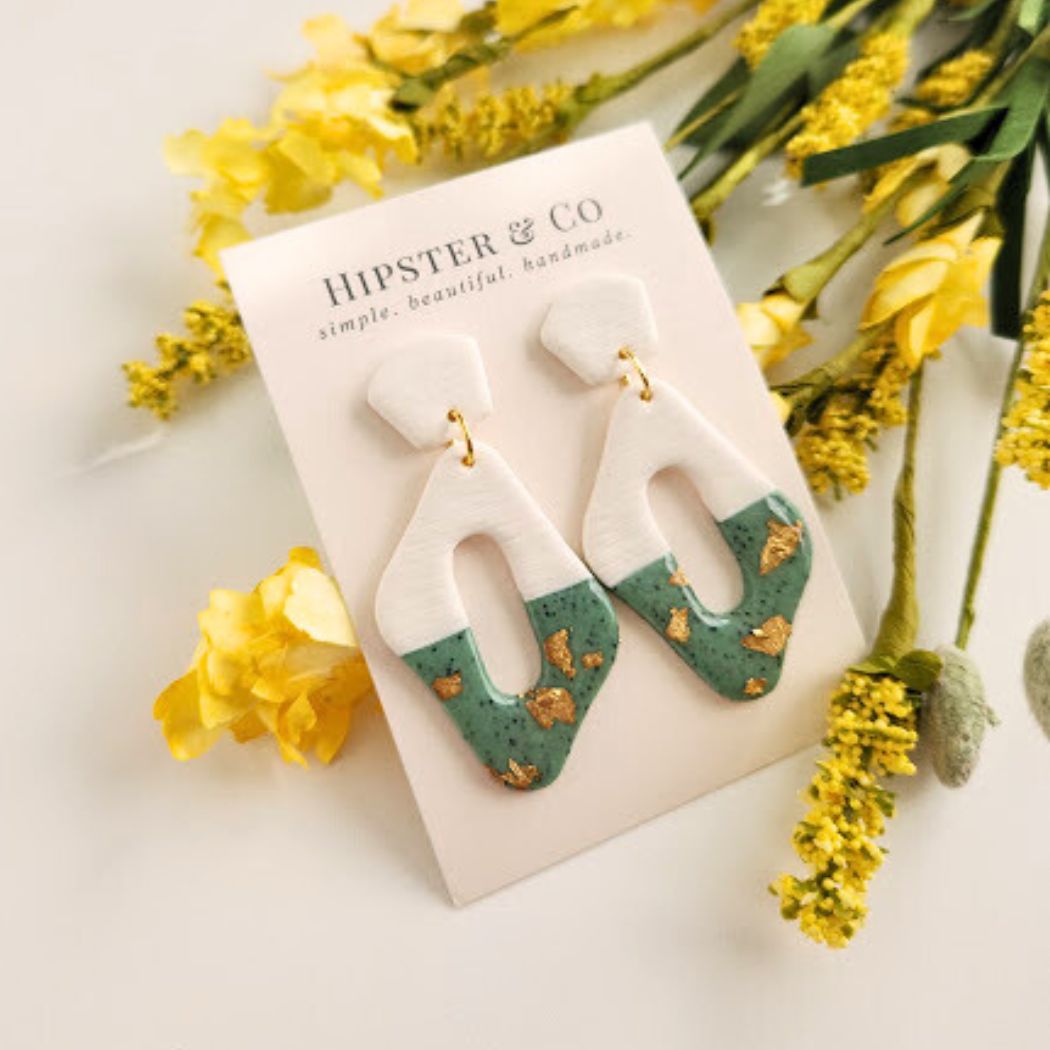 Abstract Shaped Polymer Clay Earring - The Alissander