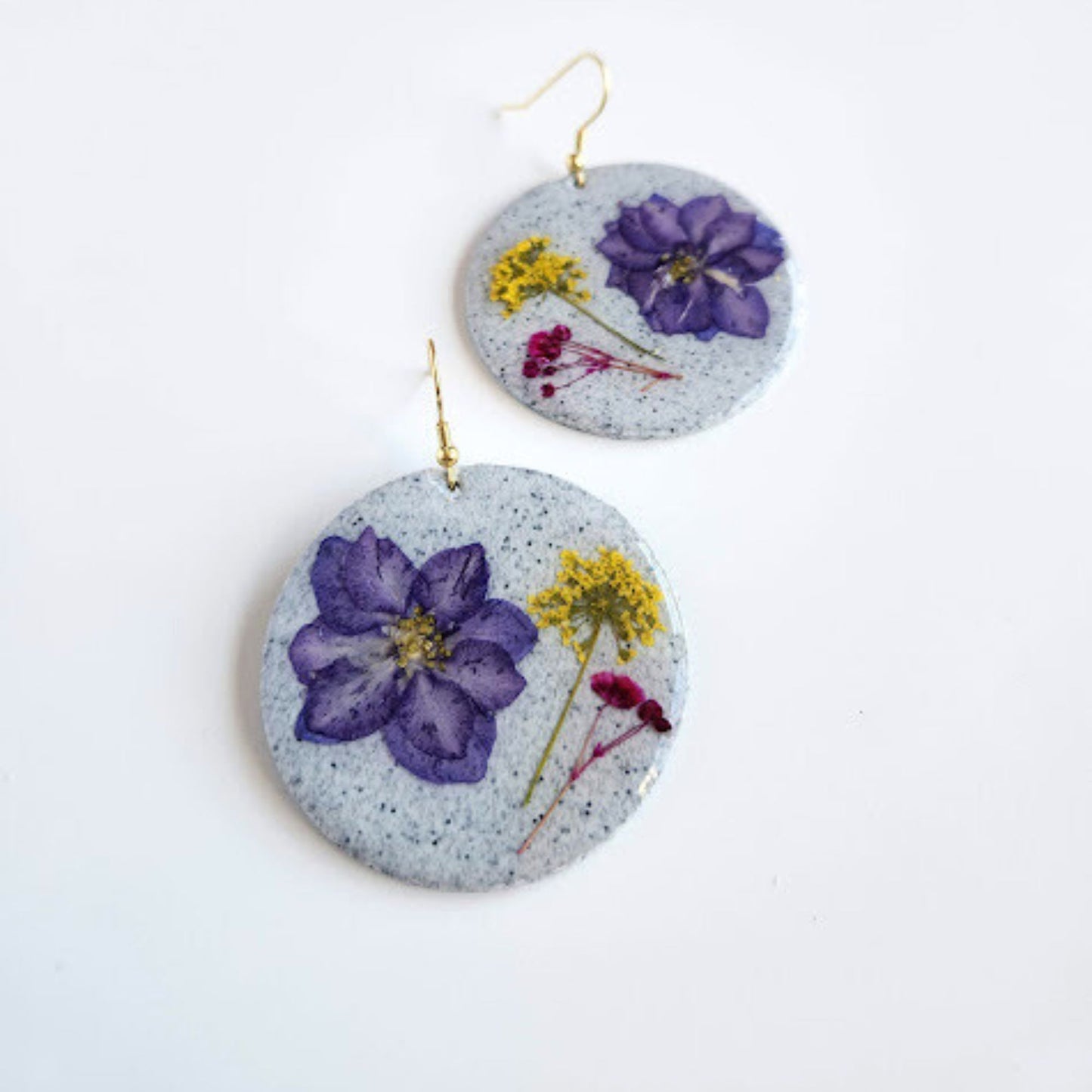 Round Floral Earrings