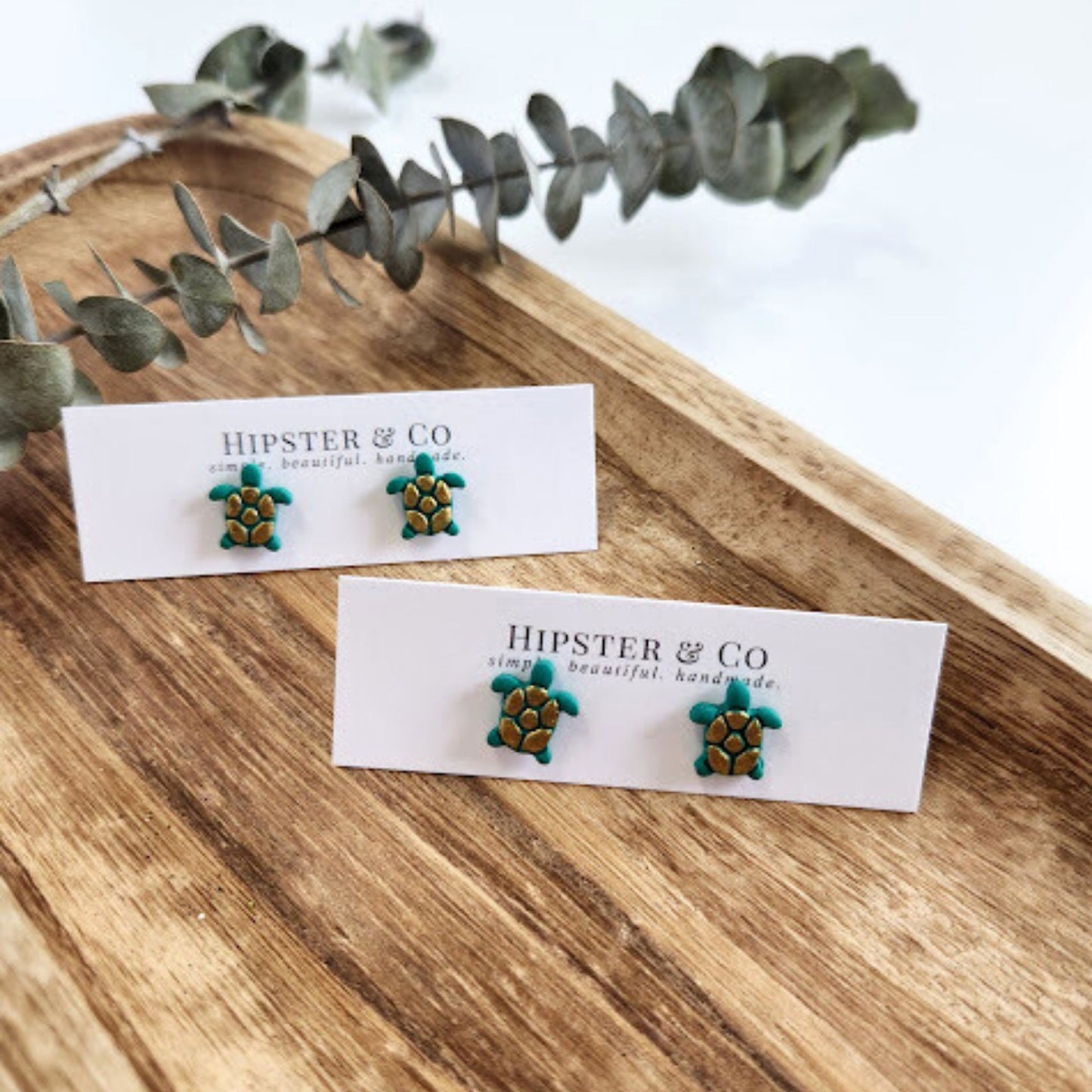 Turtle Polymer Clay Earrings