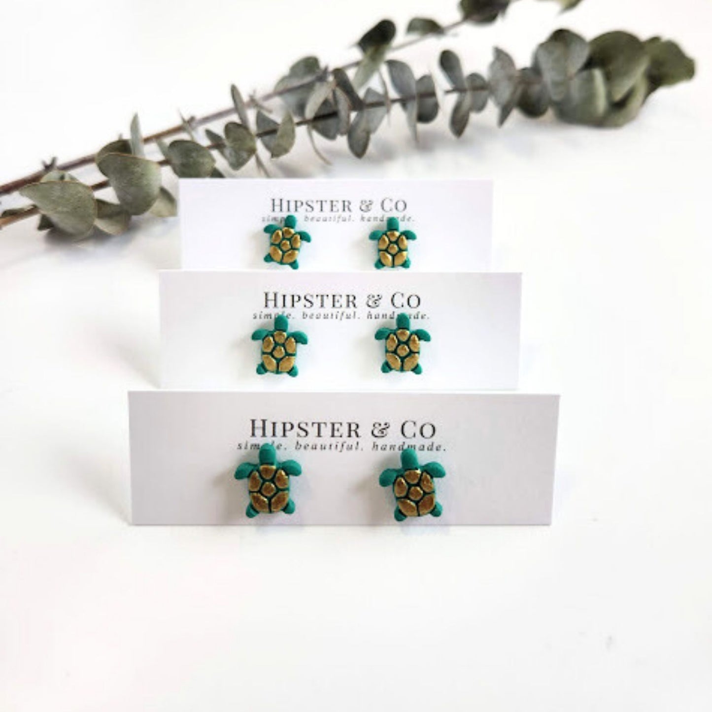 Turtle Polymer Clay Earrings